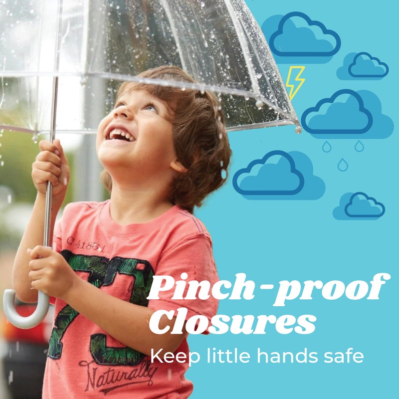 totes Kids Clear Bubble Umbrella with Dome Canopy, Lightweight Design, Wind and Rain Protection Umbrella, Pink, Kids - 38" Canopy - Image 3